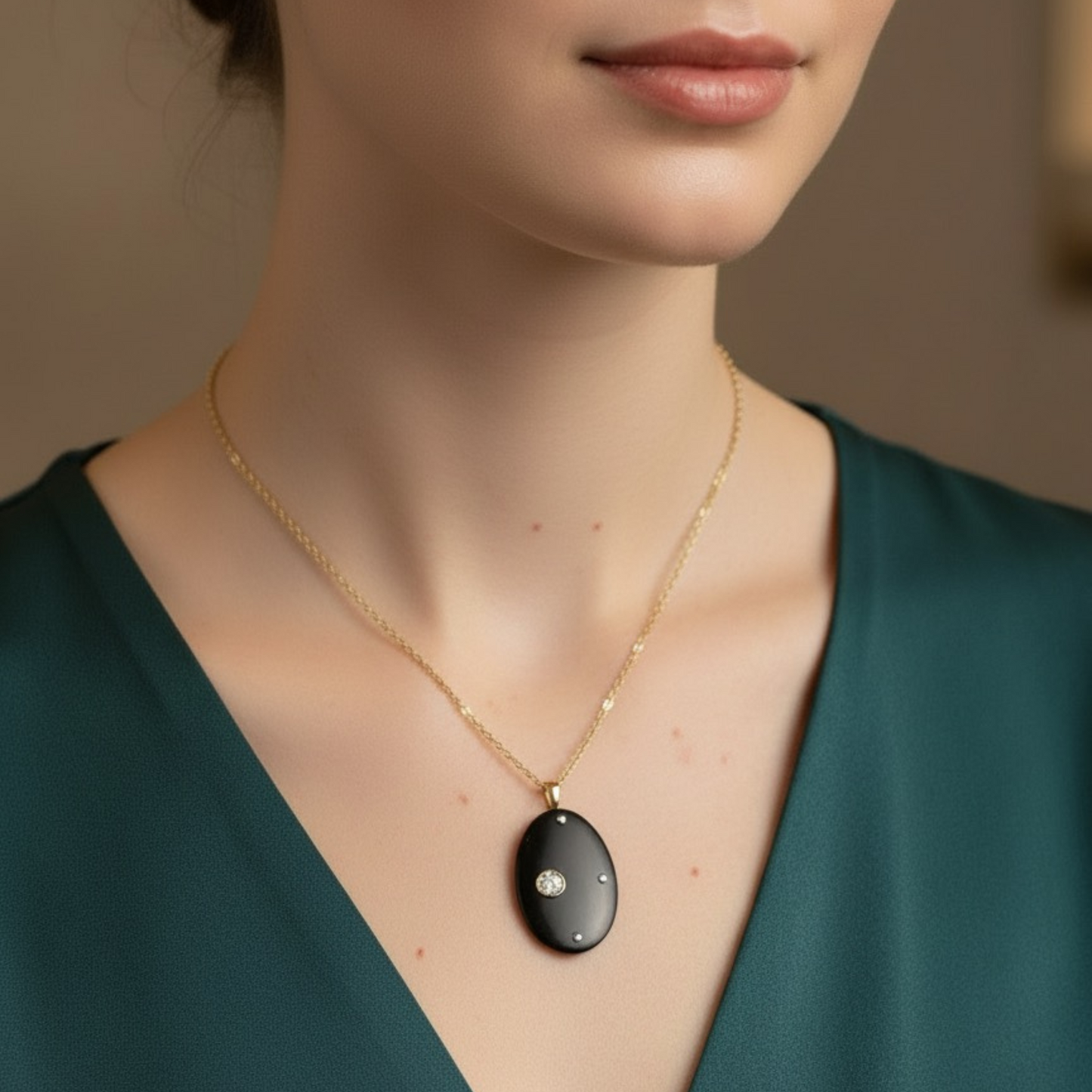 Pebble Diamond Pendant Necklace