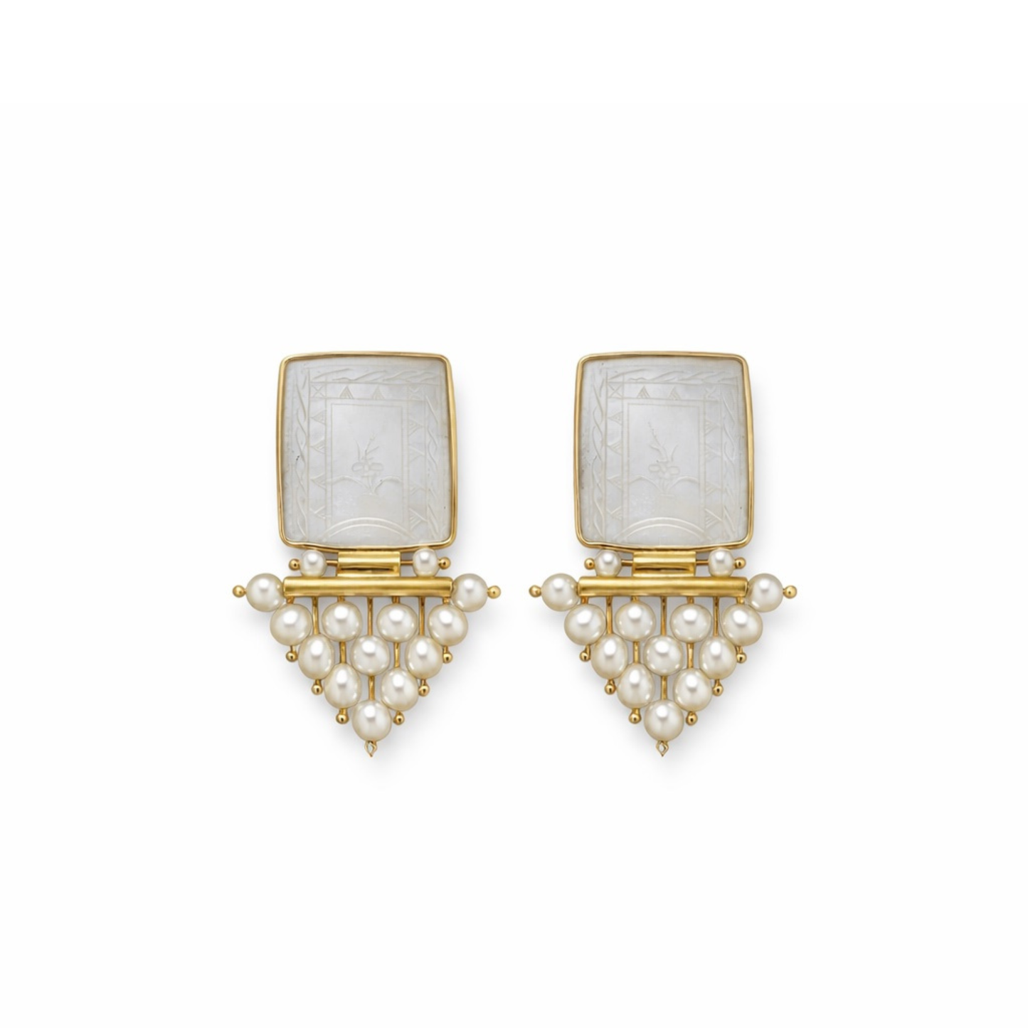 Antique Chinese Mother-of-Pearl Earrings