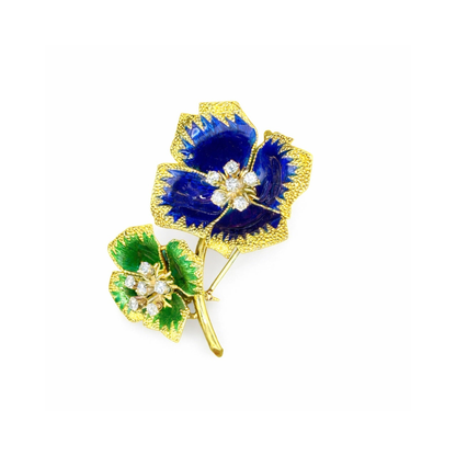 Flower Diamond Brooch