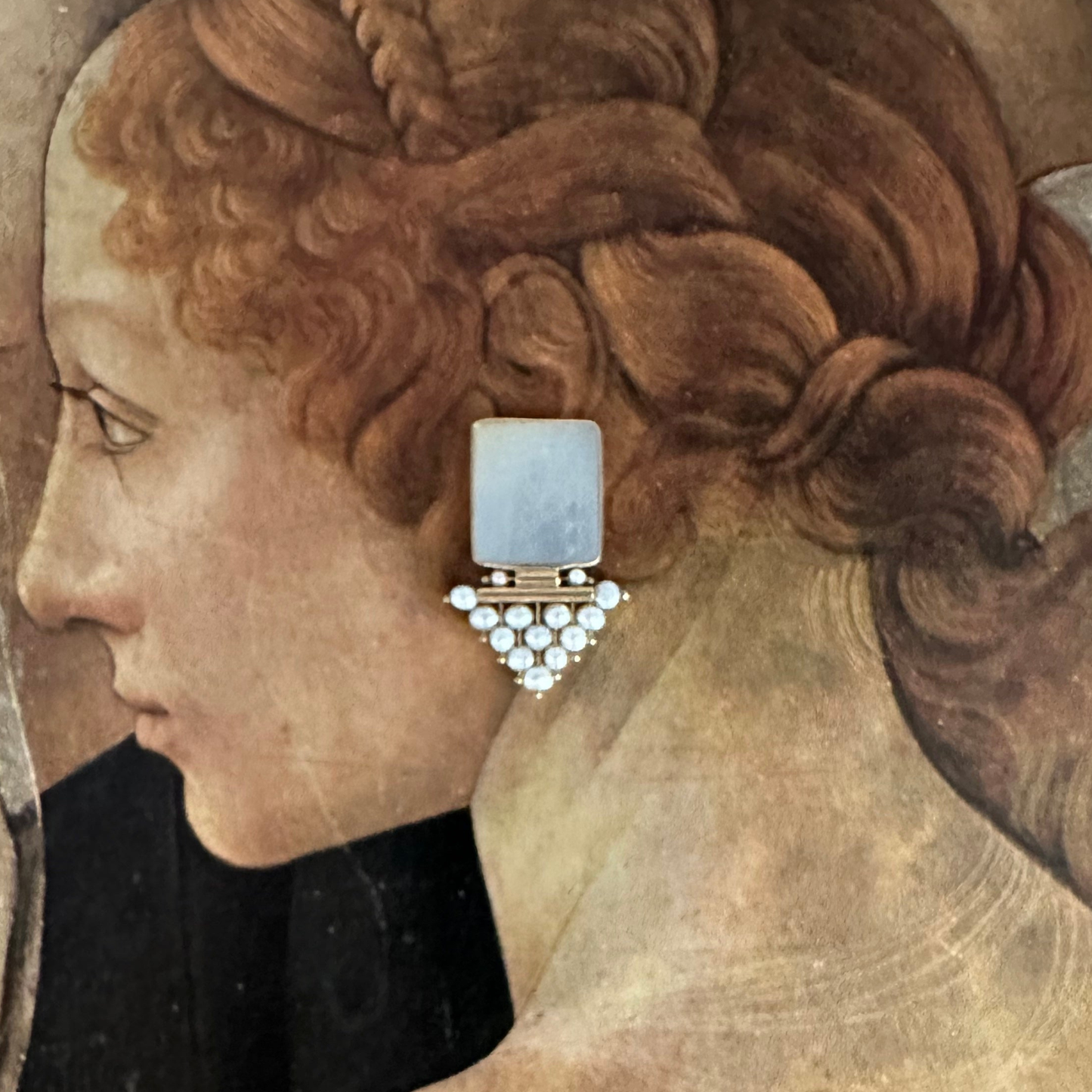 Antique Chinese Mother-of-Pearl Earrings