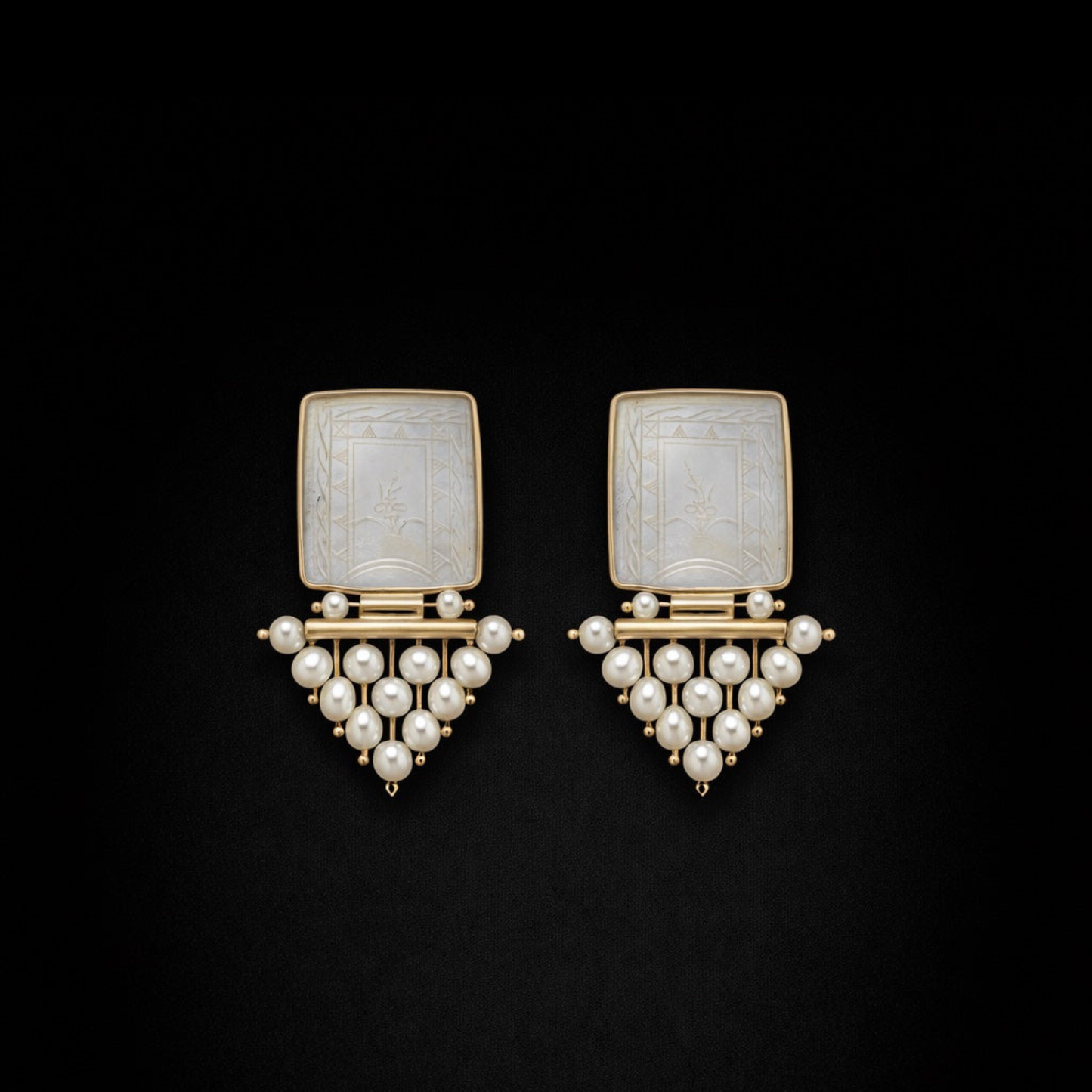 Antique Chinese Mother-of-Pearl Earrings