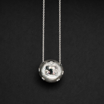 Diamond Sphere Pendant Necklace