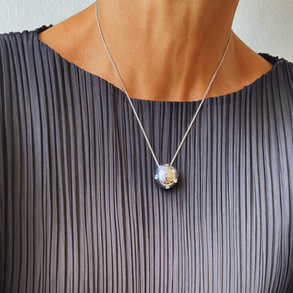 Diamond Sphere Pendant Necklace