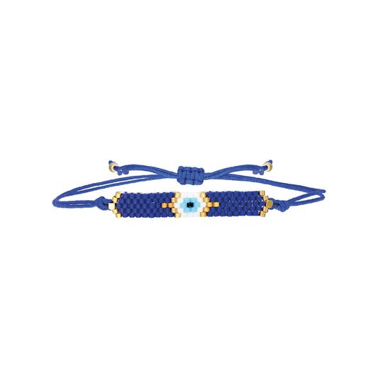 Seed Bead Evil Eye Bracelet
