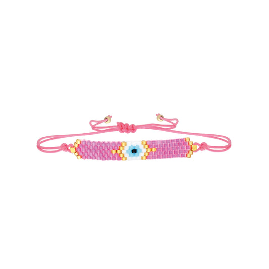 Seed Bead Evil Eye Bracelet