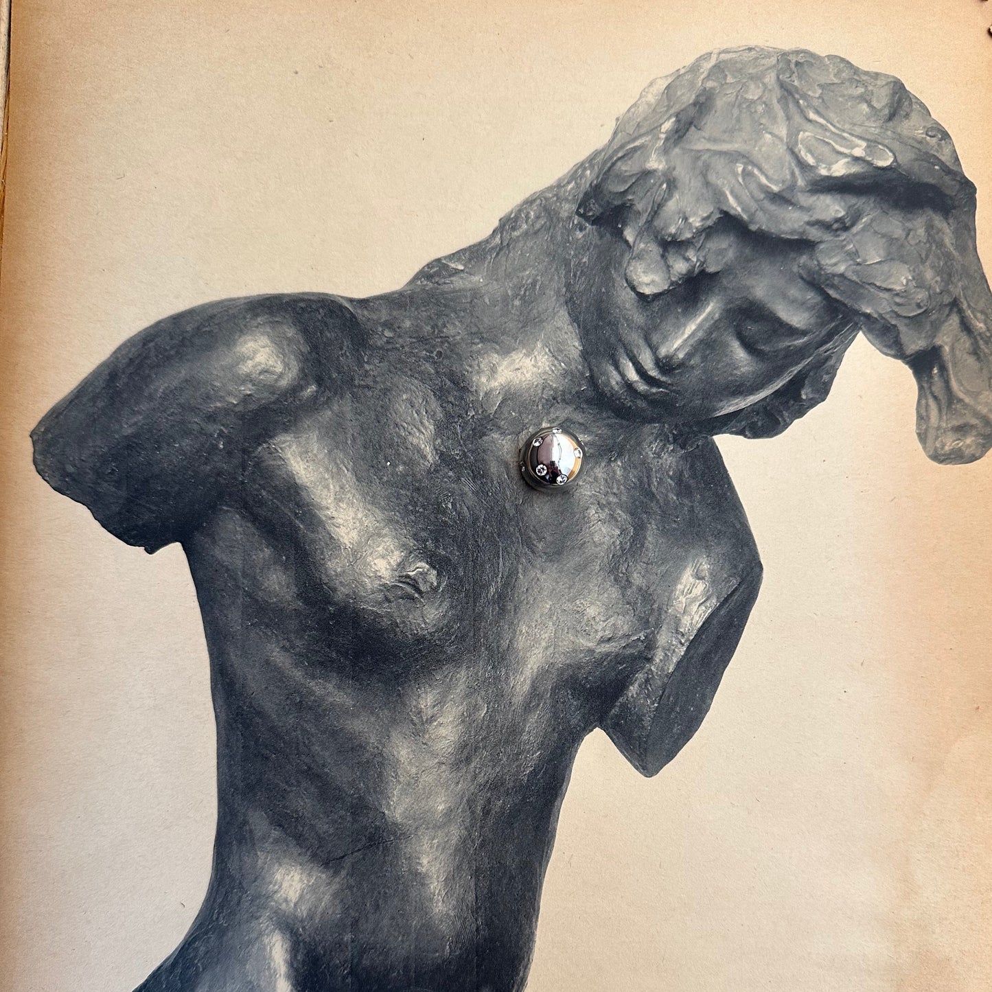 Diamond Sphere Pendant Necklace in White Gold