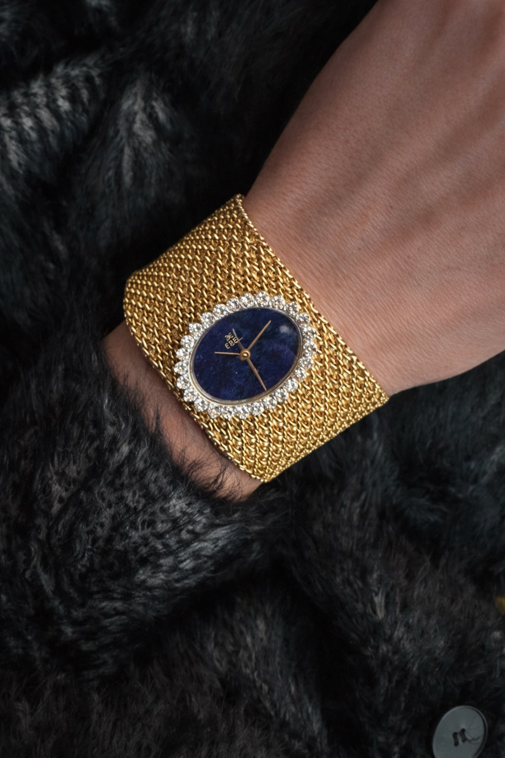 Ebel Diamond & Lapis Lazuli Vintage Swiss Bracelet Watch – 1960s