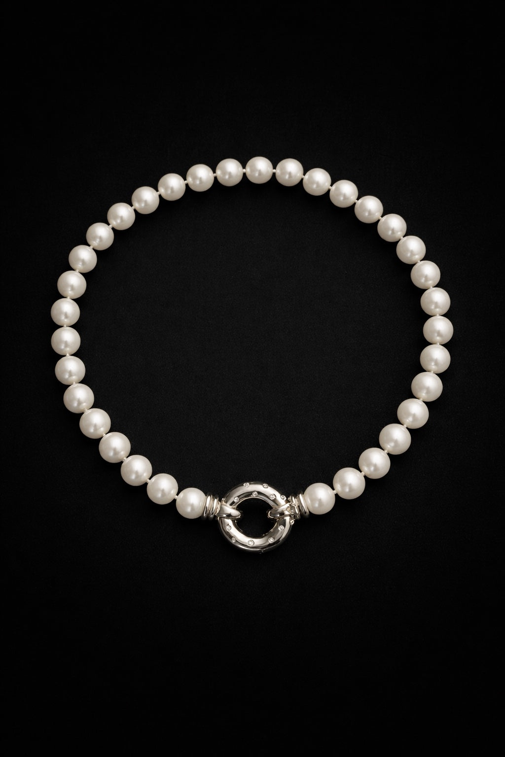 10 mm Luminous Pearl Strand Necklace – 14K White Gold Clasp | Timeless Classic