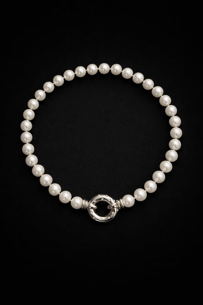 10 mm Luminous Pearl Strand Necklace – 14K White Gold Clasp | Timeless Classic