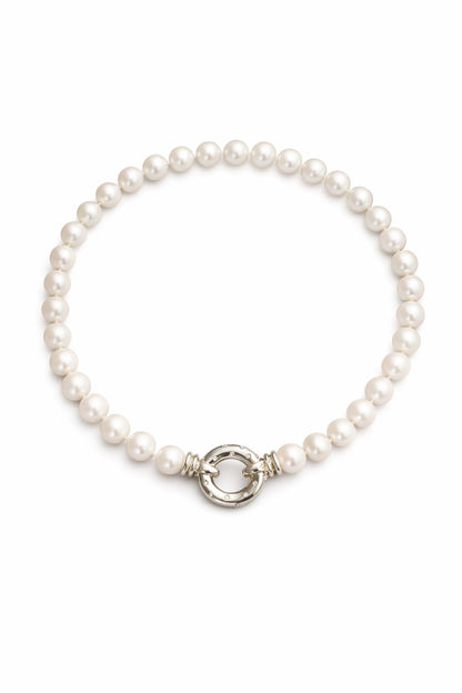 10 mm Luminous Pearl Strand Necklace – 14K White Gold Clasp | Timeless Classic