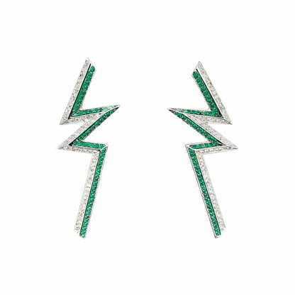 She Strikes Like Lightning Diamond Earrings