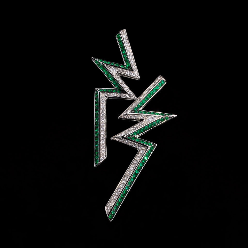 She Strikes Like Lightning Diamond Earrings